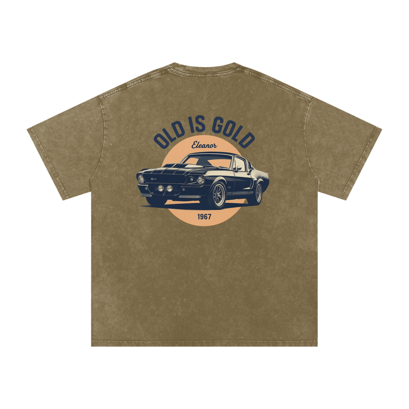 "67 Classic" Gray Green Acid Wash Oversize T-Shirt
