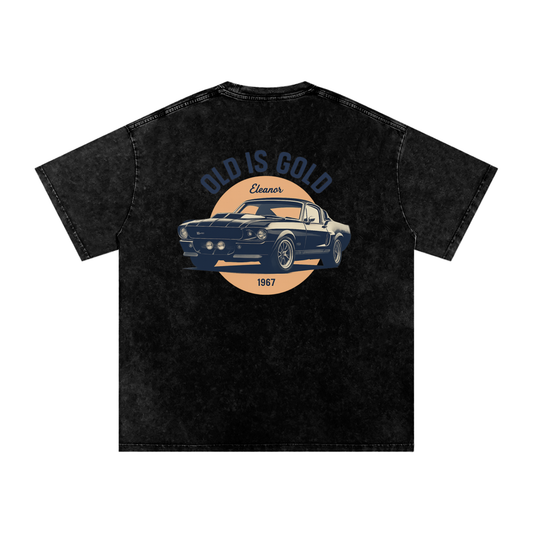 "67 Classic" Black Acid Wash Oversize T-Shirt