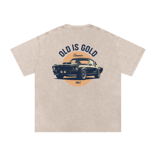"67 Classic" Apricot Acid Wash Oversize T-Shirt