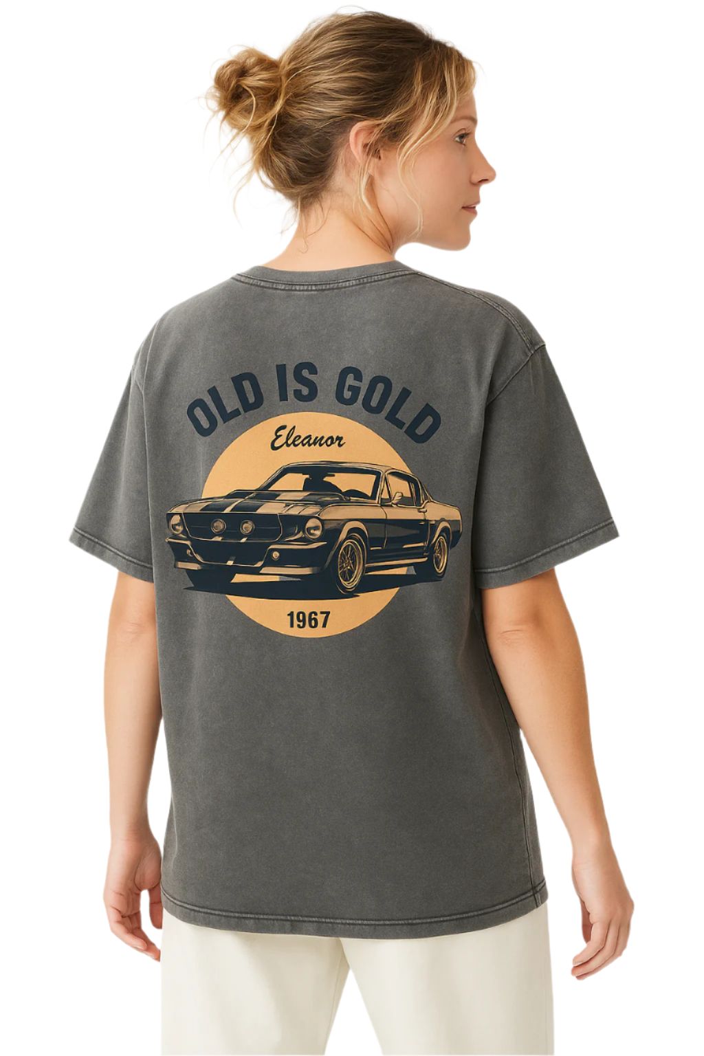 "67 Classic" Pirate Gray Acid Wash Oversize T-Shirt