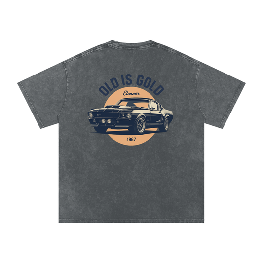 "67 Classic" Pirate Gray Acid Wash Oversize T-Shirt