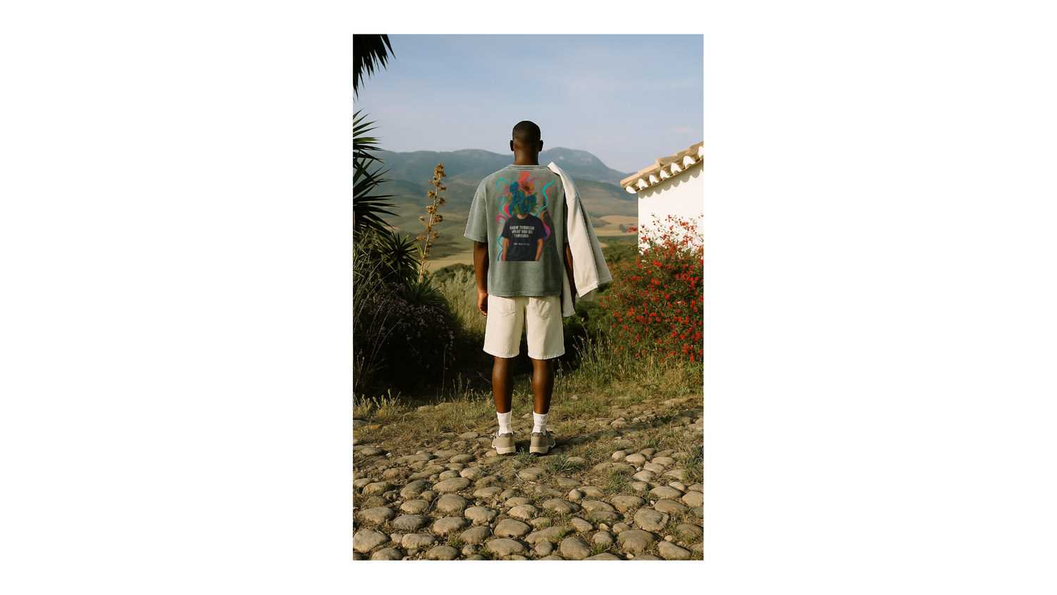 Flourish in Adversity - Acid Wash Oversize T-Shirt