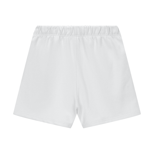 TRUE FADE White Streetwear Unisex Heavyweight Fleece Loose Fit Shorts