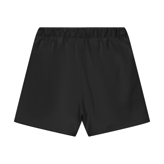 TRUE FADE Black Streetwear Unisex Heavyweight Fleece Loose Fit Shorts