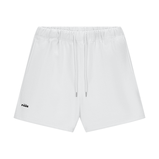 TRUE FADE White Streetwear Unisex Heavyweight Fleece Loose Fit Shorts