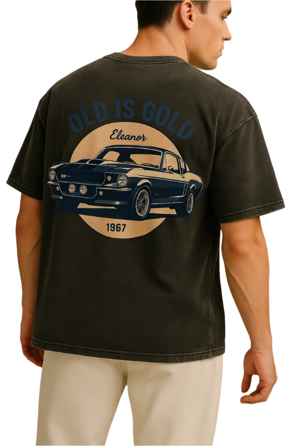 "67 Classic" Black Acid Wash Oversize T-Shirt