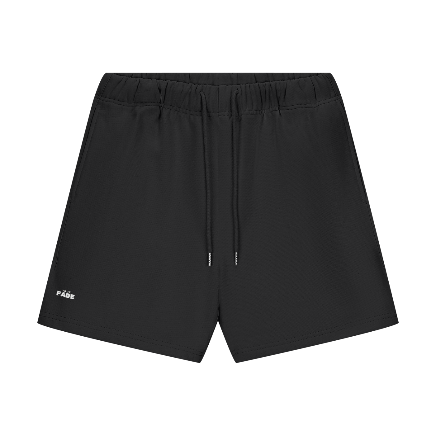 TRUE FADE Black Streetwear Unisex Heavyweight Fleece Loose Fit Shorts